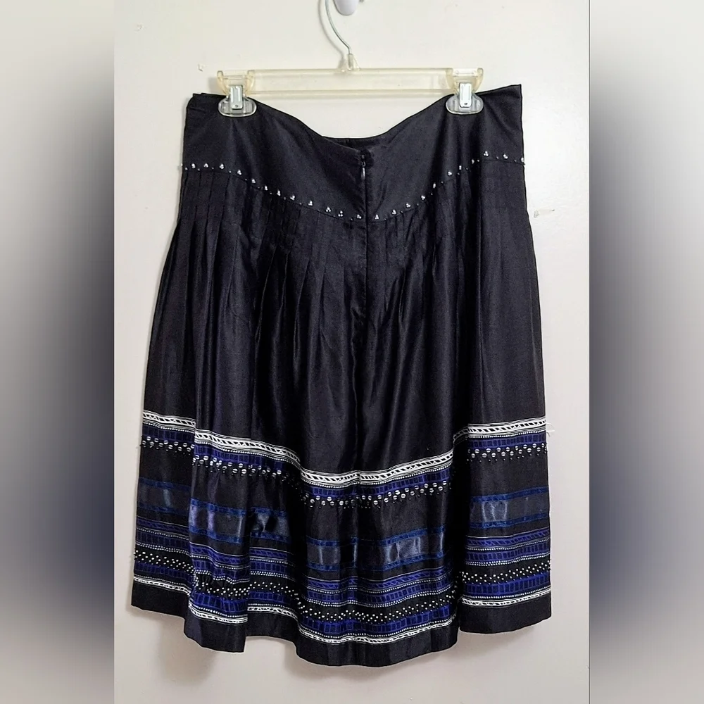 Alfani Elegant Silk Blend Sequin Accented Skirt